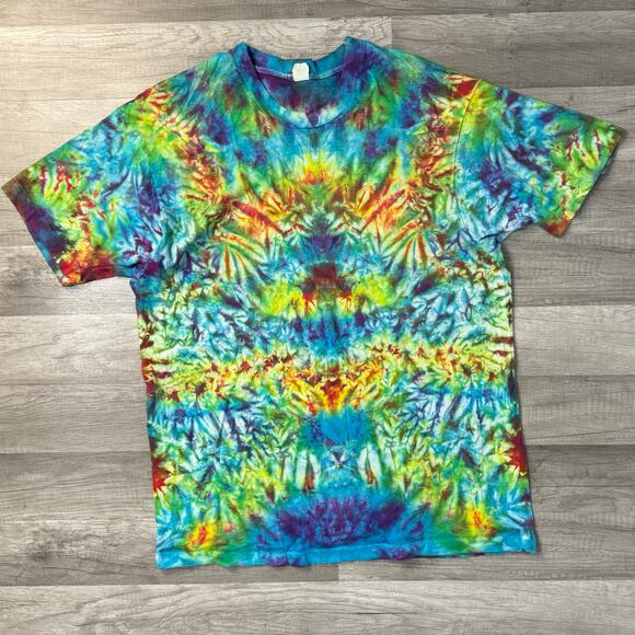 Vintage 80s Tie Dye Single Stitch T-Shirt Fruit of the Loom USA Made XX-Large - Picture 1 of 10